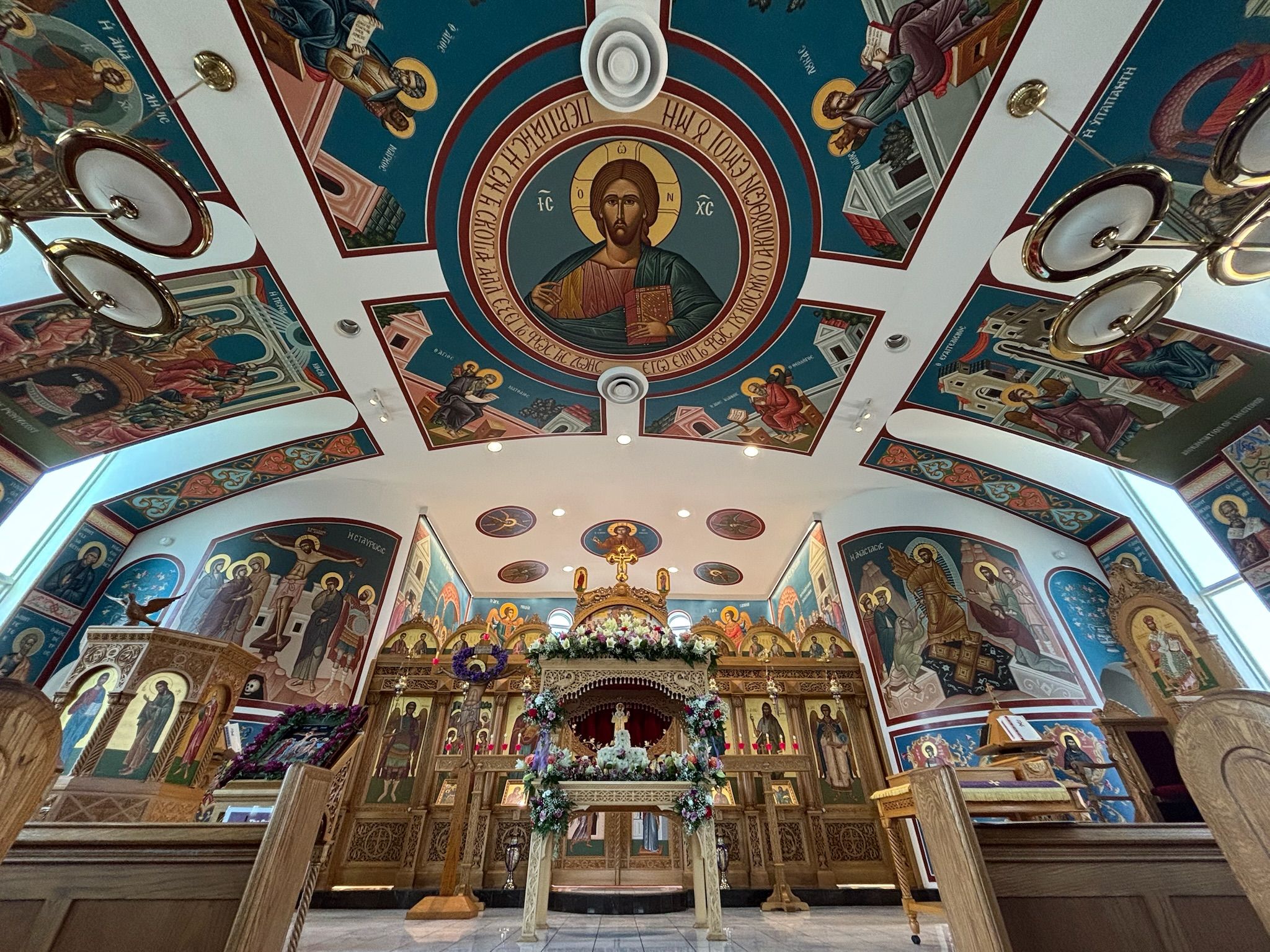 Holy trinity parish in the middle of our Pascha service