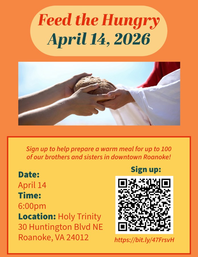 Cooking for The Least of These will be on April 14th at 6:00pm